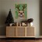 French Bulldog Antlers 1 by Fab Funky 23-in. W x 28-in. H. Canvas Wall Art Print Framed